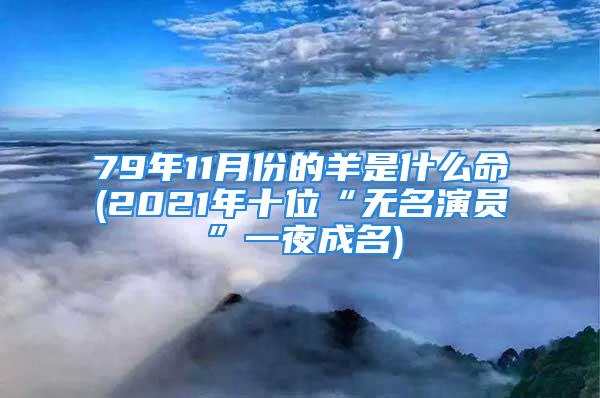 79年11月份的羊是什么命(2021年十位“无名演员”一夜成名)