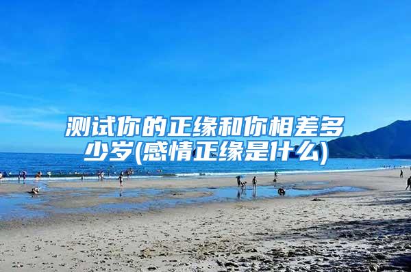测试你的正缘和你相差多少岁(感情正缘是什么)