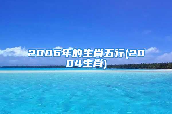 2006年的生肖五行(2004生肖)