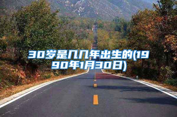 30岁是几几年出生的(1990年1月30日)
