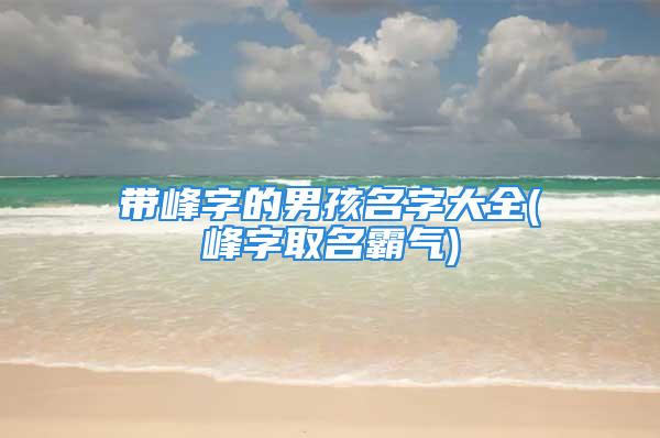 带峰字的男孩名字大全(峰字取名霸气)