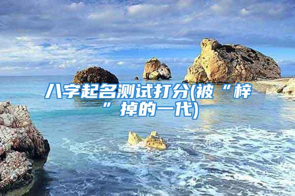 八字起名测试打分(被“梓”掉的一代)