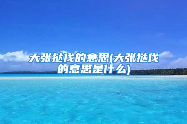 大张挞伐的意思(大张挞伐的意思是什么)