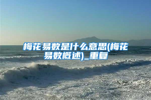 梅花易数是什么意思(梅花易数概述)_重复