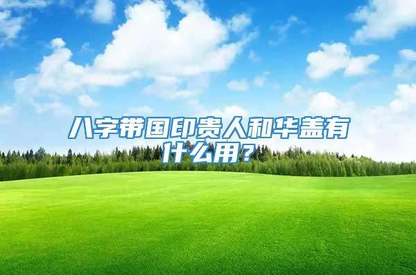八字带国印贵人和华盖有什么用？