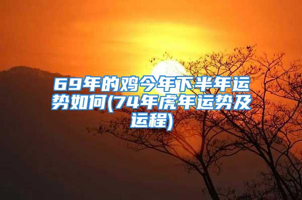 69年的鸡今年下半年运势如何(74年虎年运势及运程)