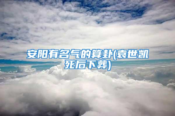安阳有名气的算卦(袁世凯死后下葬)