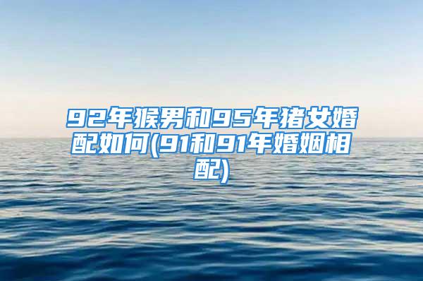 92年猴男和95年猪女婚配如何(91和91年婚姻相配)