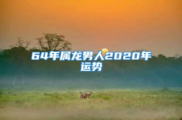 64年属龙男人2020年运势
