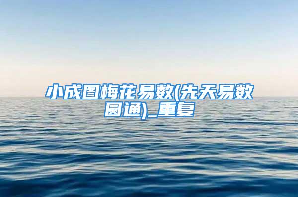 小成图梅花易数(先天易数圆通)_重复