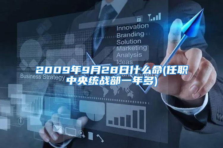 2009年9月28日什么命(任职中央统战部一年多)