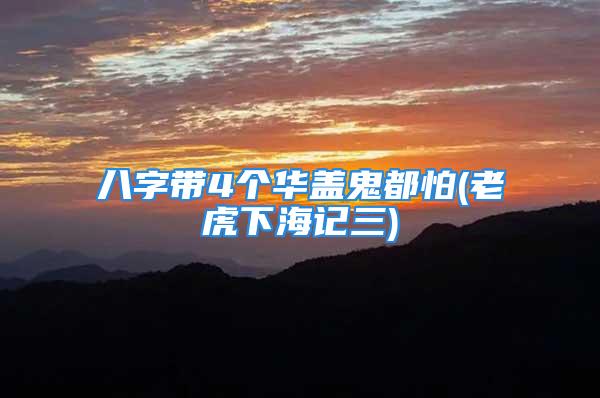 八字带4个华盖鬼都怕(老虎下海记三)