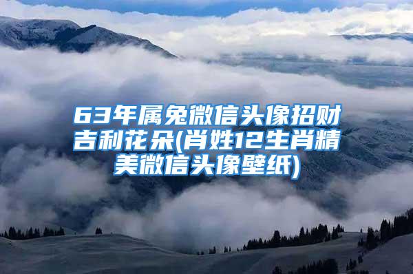 63年属兔微信头像招财吉利花朵(肖姓12生肖精美微信头像壁纸)