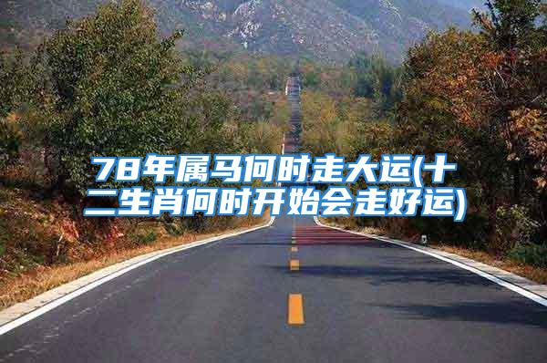 78年属马何时走大运(十二生肖何时开始会走好运)