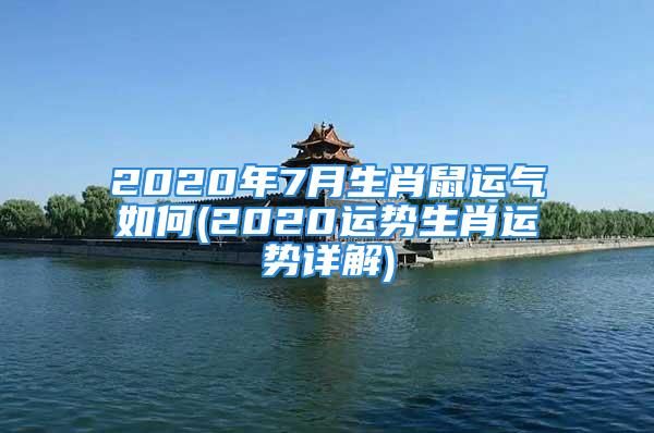 2020年7月生肖鼠运气如何(2020运势生肖运势详解)