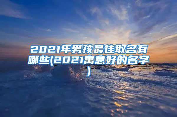 2021年男孩最佳取名有哪些(2021寓意好的名字)