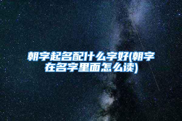 朝字起名配什么字好(朝字在名字里面怎么读)