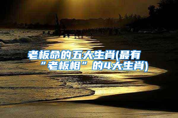 老板命的五大生肖(最有“老板相”的4大生肖)