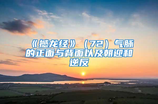 《撼龙经》（72）气脉的正面与背面以及朝迎和逆反
