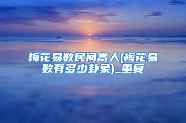 梅花易数民间高人(梅花易数有多少卦象)_重复