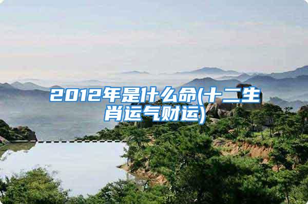 2012年是什么命(十二生肖运气财运)