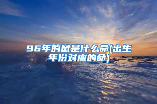 96年的鼠是什么命(出生年份对应的命)