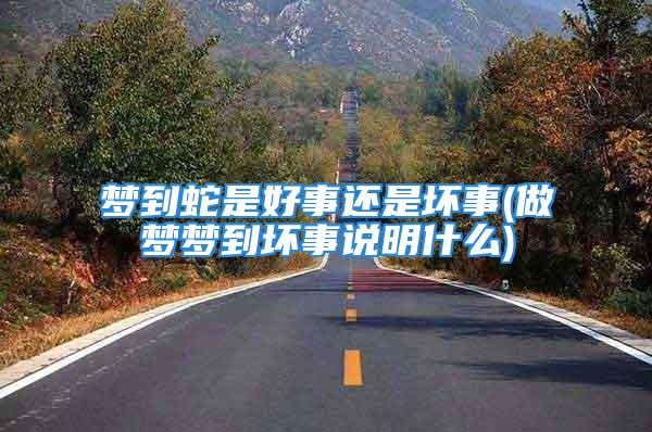 梦到蛇是好事还是坏事(做梦梦到坏事说明什么)
