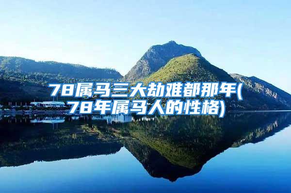 78属马三大劫难都那年(78年属马人的性格)