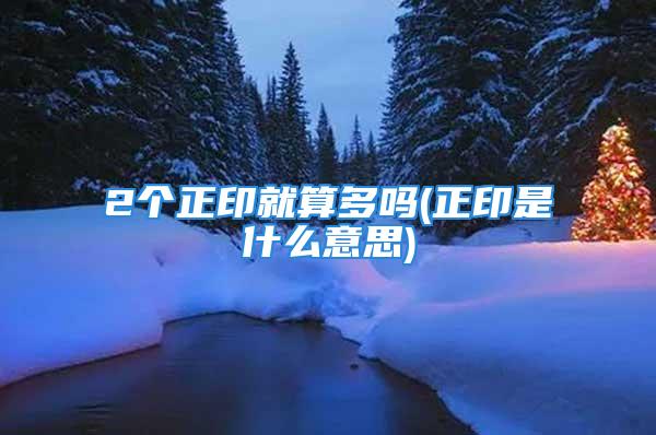 2个正印就算多吗(正印是什么意思)