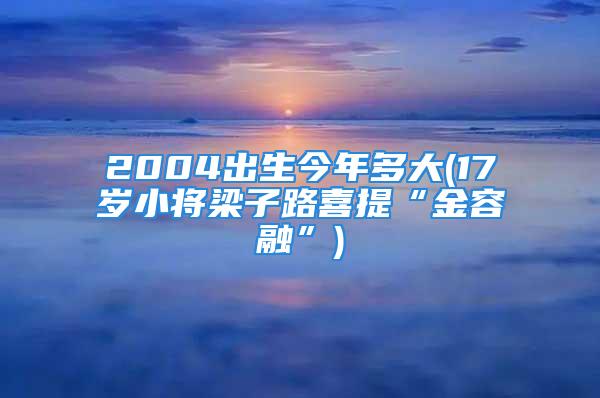 2004出生今年多大(17岁小将梁子路喜提“金容融”)