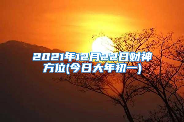 2021年12月22日财神方位(今日大年初一)