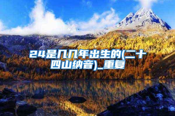 24是几几年出生的(二十四山纳音)_重复