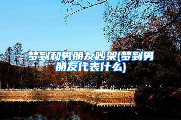 梦到和男朋友吵架(梦到男朋友代表什么)