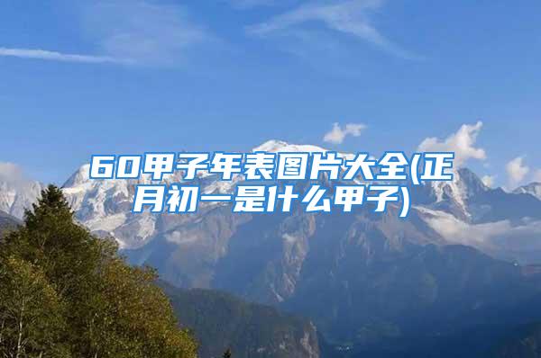 60甲子年表图片大全(正月初一是什么甲子)