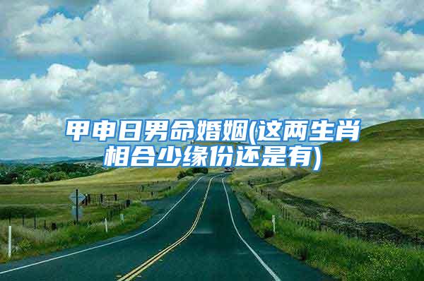 甲申日男命婚姻(这两生肖相合少缘份还是有)