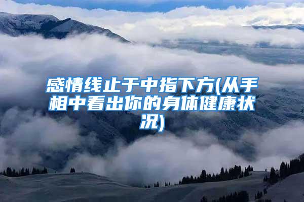感情线止于中指下方(从手相中看出你的身体健康状况)
