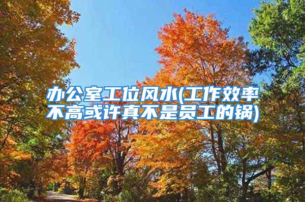 办公室工位风水(工作效率不高或许真不是员工的锅)