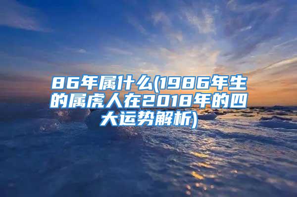 86年属什么(1986年生的属虎人在2018年的四大运势解析)