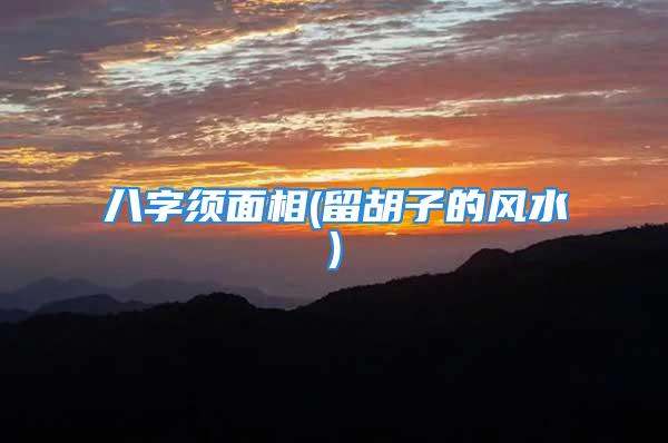 八字须面相(留胡子的风水)