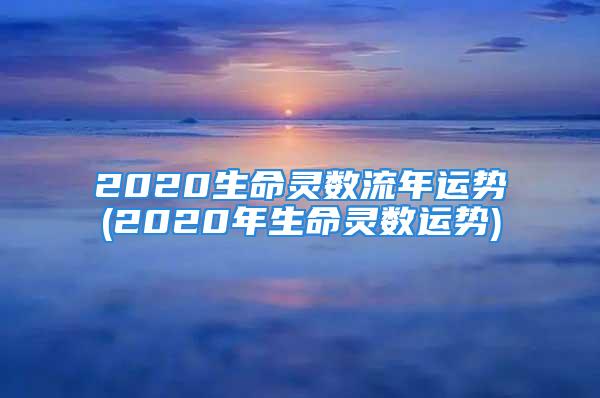 2020生命灵数流年运势(2020年生命灵数运势)