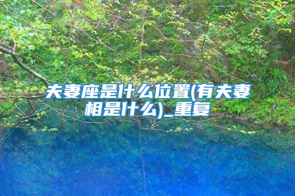 夫妻座是什么位置(有夫妻相是什么)_重复