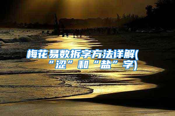 梅花易数拆字方法详解(“涩”和“盐”字)
