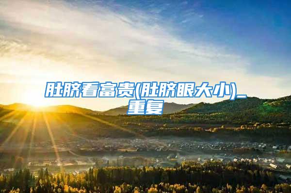 肚脐看富贵(肚脐眼大小)_重复