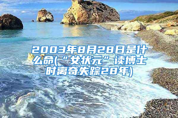 2003年8月28日是什么命(“女状元”读博士时离奇失踪28年)