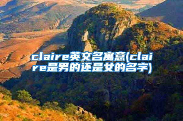 claire英文名寓意(claire是男的还是女的名字)
