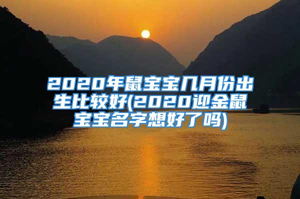 2020年鼠宝宝几月份出生比较好(2020迎金鼠宝宝名字想好了吗)