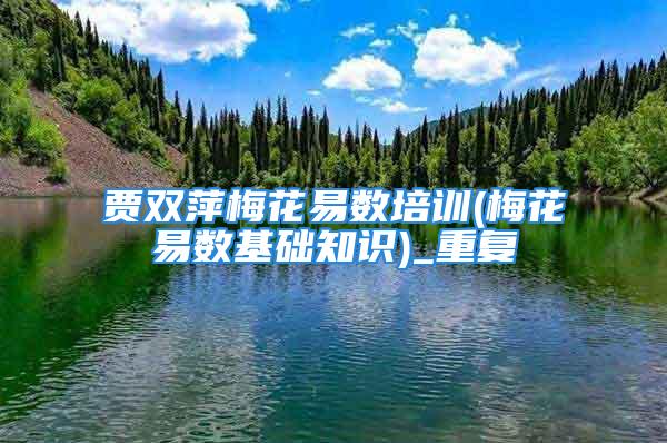 贾双萍梅花易数培训(梅花易数基础知识)_重复
