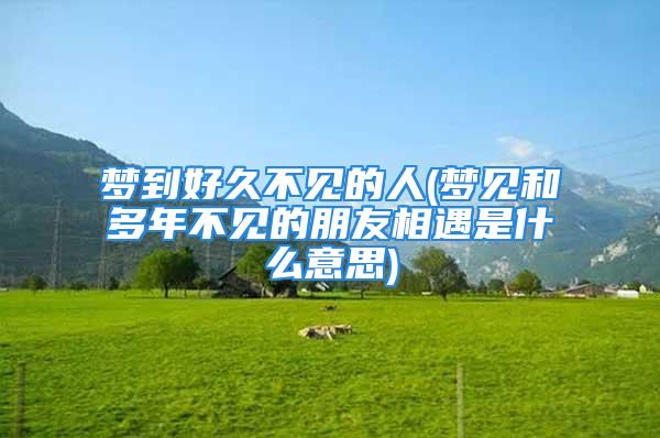 梦到好久不见的人(梦见和多年不见的朋友相遇是什么意思)