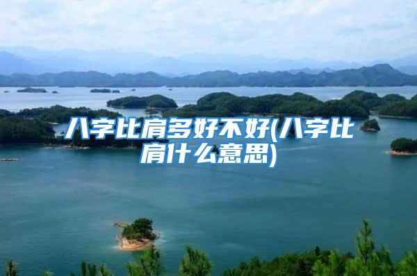 八字比肩多好不好(八字比肩什么意思)