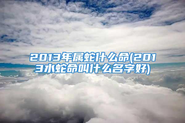 2013年属蛇什么命(2013水蛇命叫什么名字好)